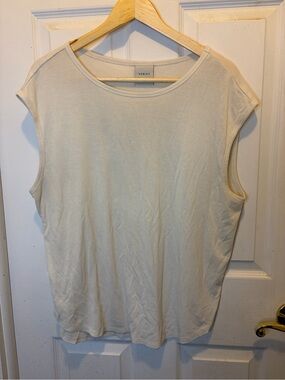 Varley Cream Shea Crop Scoop Neck Tank